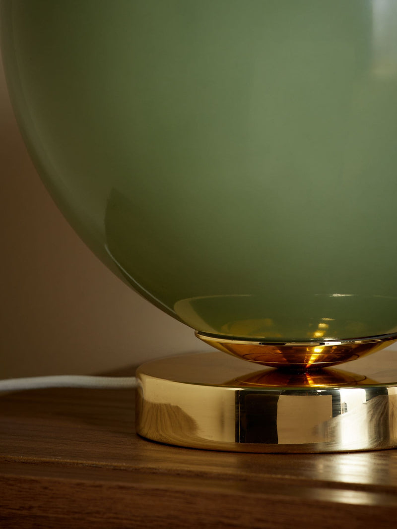 MADE.COM Adrianne teal blue table lamp (British brand)