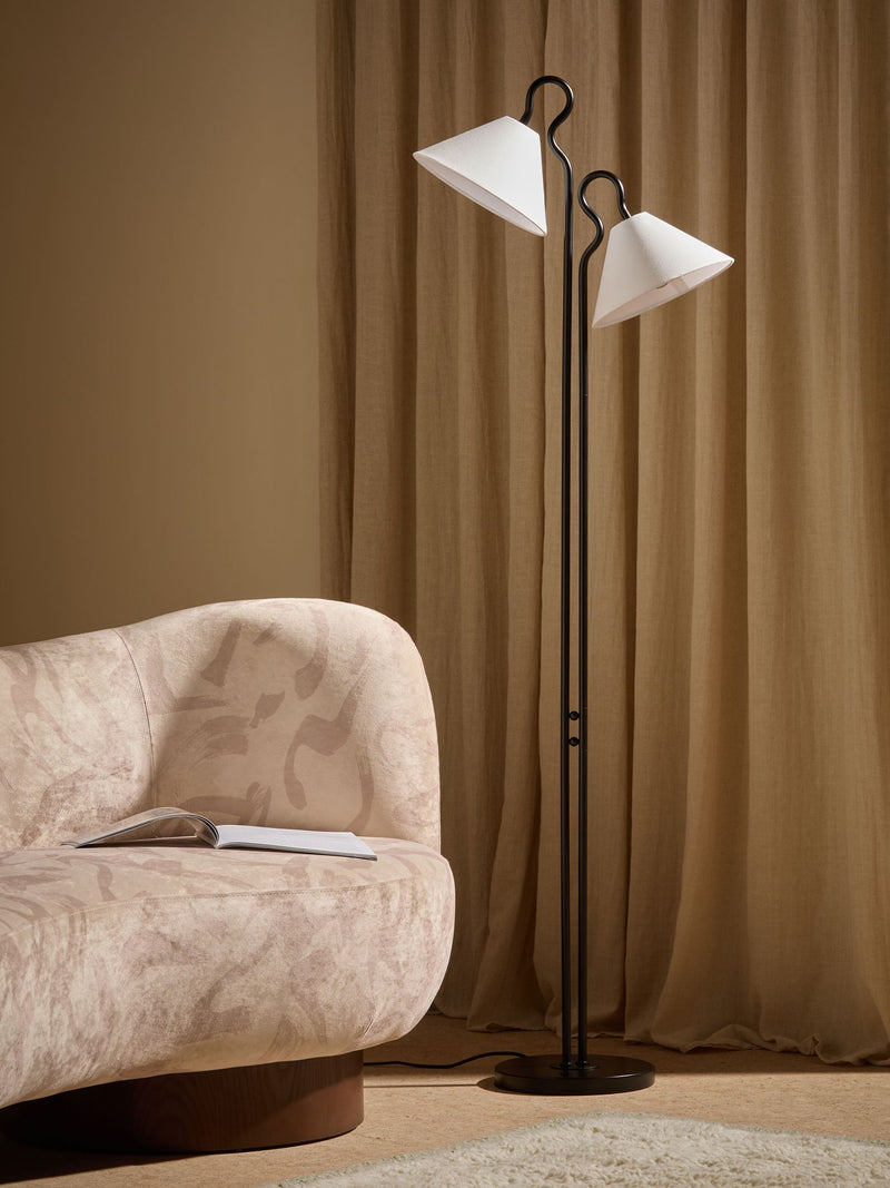 MADE.COM black Madelyn floor lamp - British product