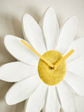White Daisy Wall Clock 29.5cm (British brand)
