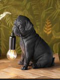 Gallery Home black pug puppy table lamp 23.5cm - British product
