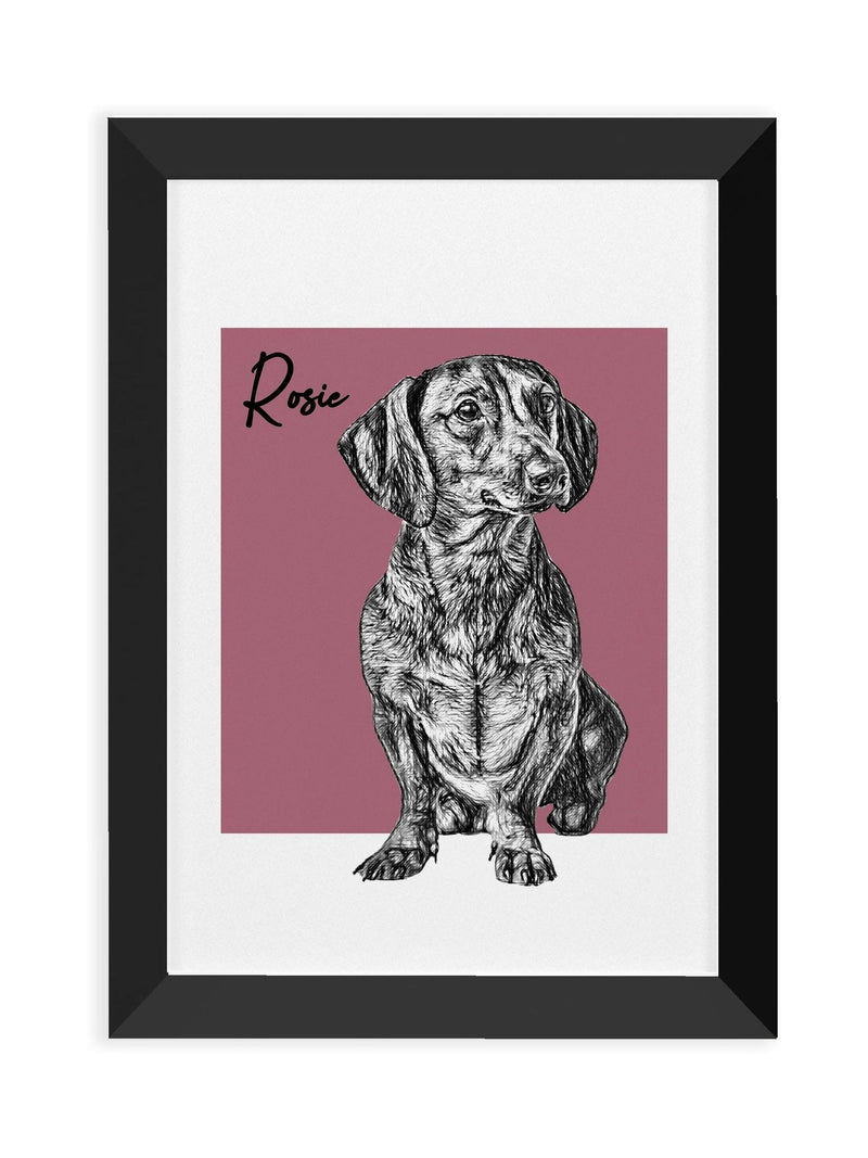 Treat Republic personalised pet portrait print, UK version