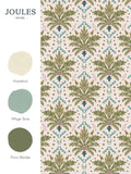 Joules wallpaper sample palm geo print A4, UK version