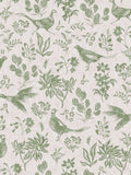 Joules green pheasant wallpaper sample A4, imported from the UK