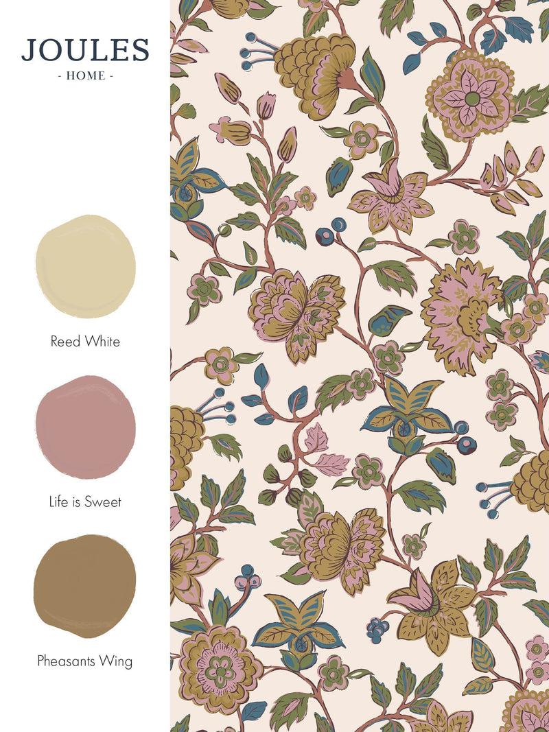Joules floral wallpaper sample A4 - British product