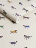 Joules horse print wallpaper sample A4, UK version