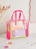 Set of four clear makeup bags in assorted sizes (British brand)