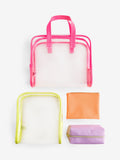 Set of four clear makeup bags in assorted sizes (British brand)
