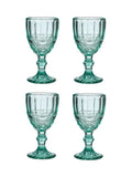 Dibor Aurielle embossed wine glasses blue set of 4 - British product