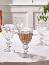 Next Dibor 4 Pack Clear Bella Perle Footed Wine Glasses- Buy online at McGrocer