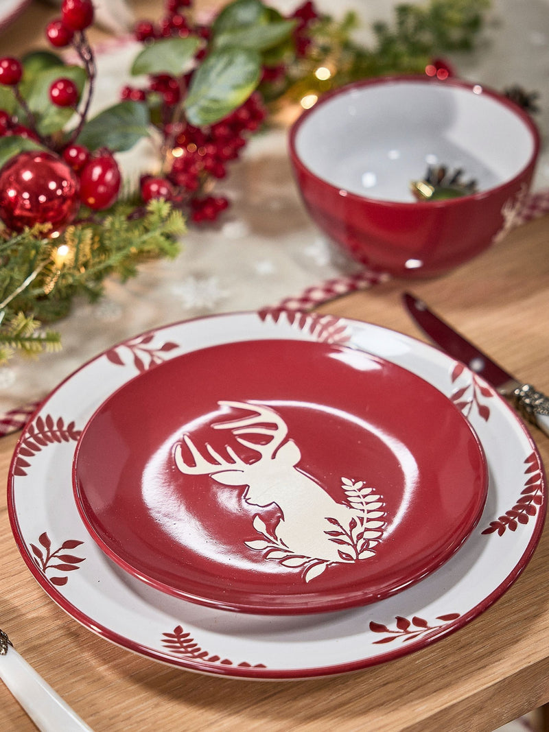Dibor Red Stag dinner set 12 piece (British brand)