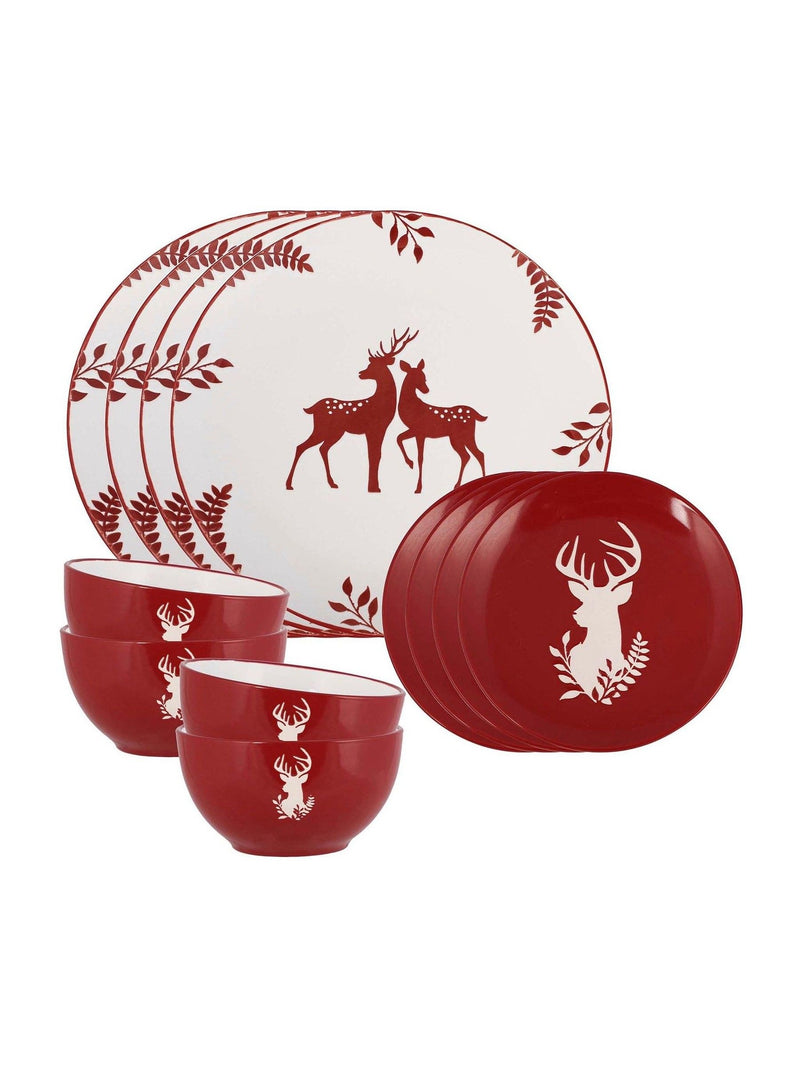 Dibor Red Stag dinner set 12 piece (British brand)