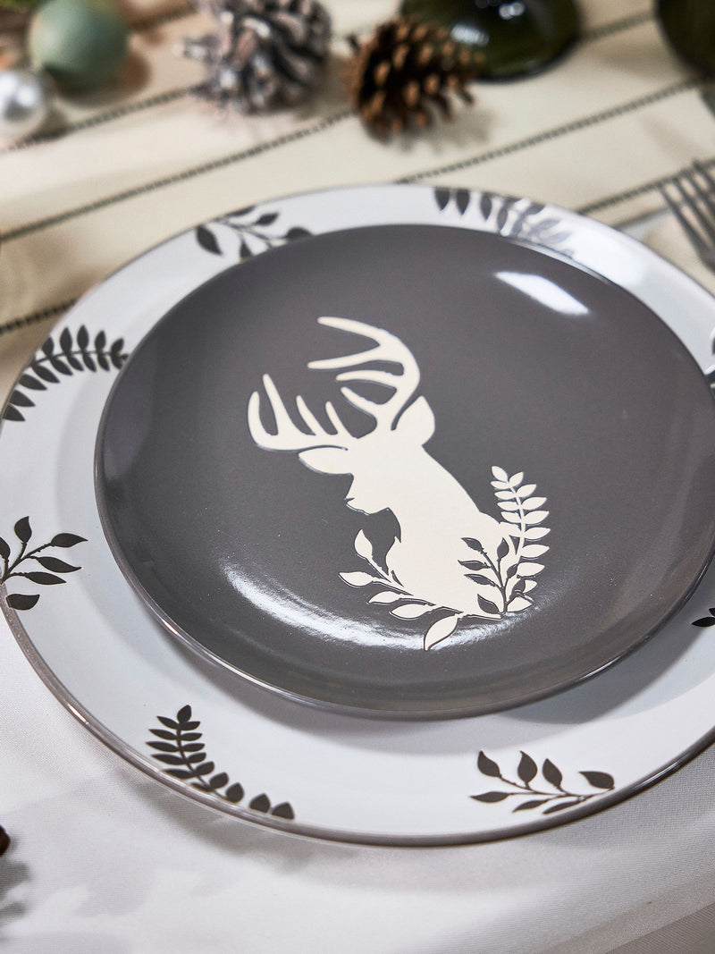 Dibor grey stag dinner set 12 piece (British brand)