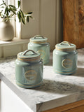 sage green storage jars set of 3 (British brand)