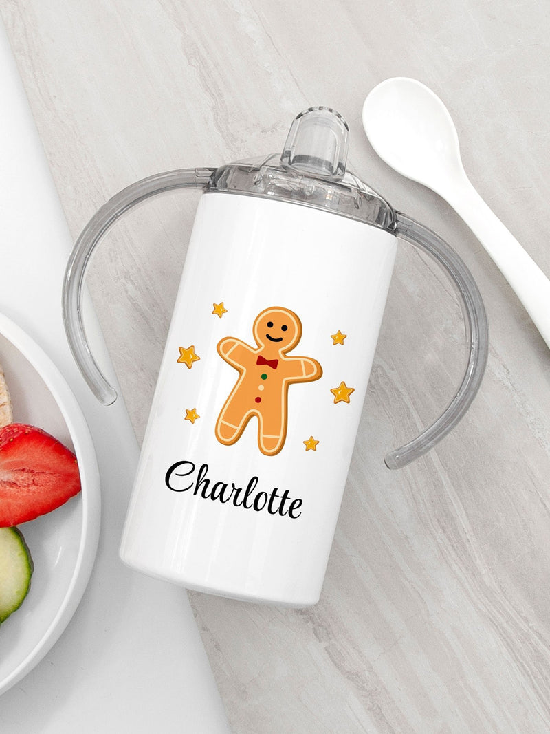 Treat Republic personalised gingerbread kids sippy cup 400ml (British brand)