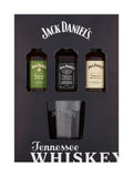 Jack Daniels Trio Selection miniature whisky gift set with glass, UK version