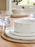 White Flynn dinner set 12 piece, imported from the UK