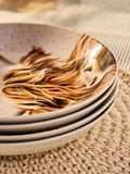 Natural Hamish The Highland Cow pasta bowls set of 4, imported from the UK