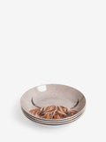 Natural Hamish The Highland Cow pasta bowls set of 4, imported from the UK