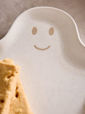 White Halloween ghost side plates set of 2, imported from the UK