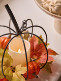Black pumpkin LED candle holder - British product