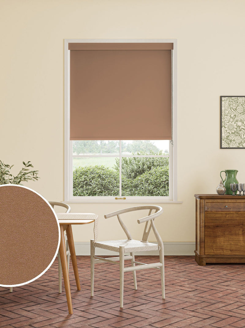 William Morris made to measure roller blind Acorn Brown - British product