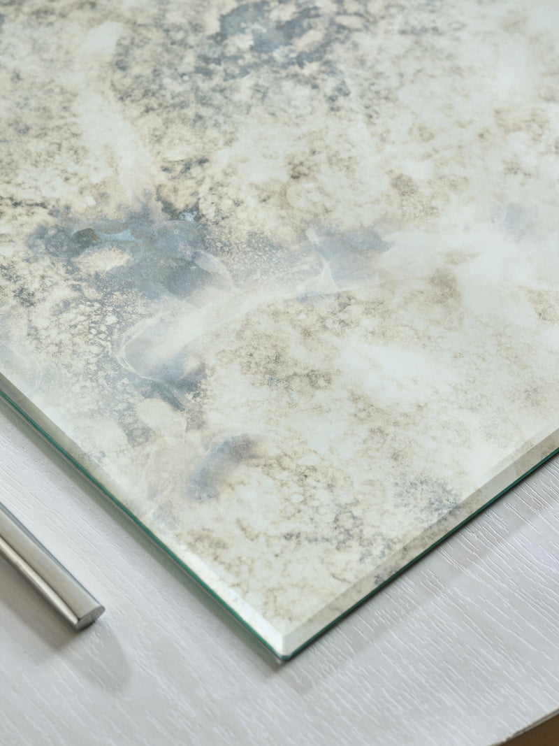 Silver Galaxy Glass Placemats Set of 2 29cm x 29cm (British brand)