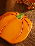 Orange pumpkin coasters set of 4 with holder (British brand)