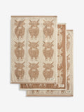 Natural Hamish patterned terry tea towels set of 3 - British product