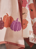 Set of 3 Orange Pumpkin Tea Towels