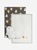 Gus the Ghost black and white tea towel oven mitt bundle (British brand)
