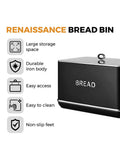 Tower Black Renaissance bread bin (British brand)