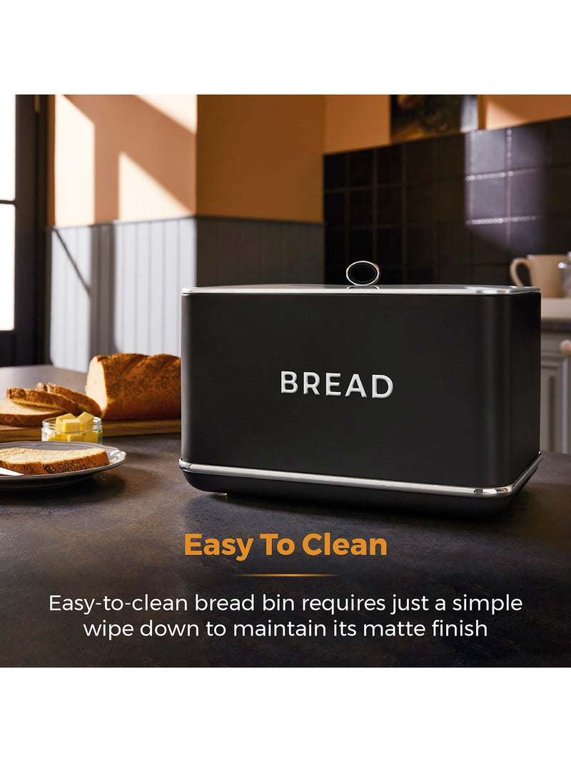 Tower Black Renaissance bread bin (British brand)