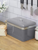 Swan Grey Retro Bread Bin 35 x 23 x 23 cm