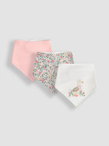 Next JoJo Maman Bébé Pink Cotton 3-Pack Dribble Bib- Buy online at McGrocer