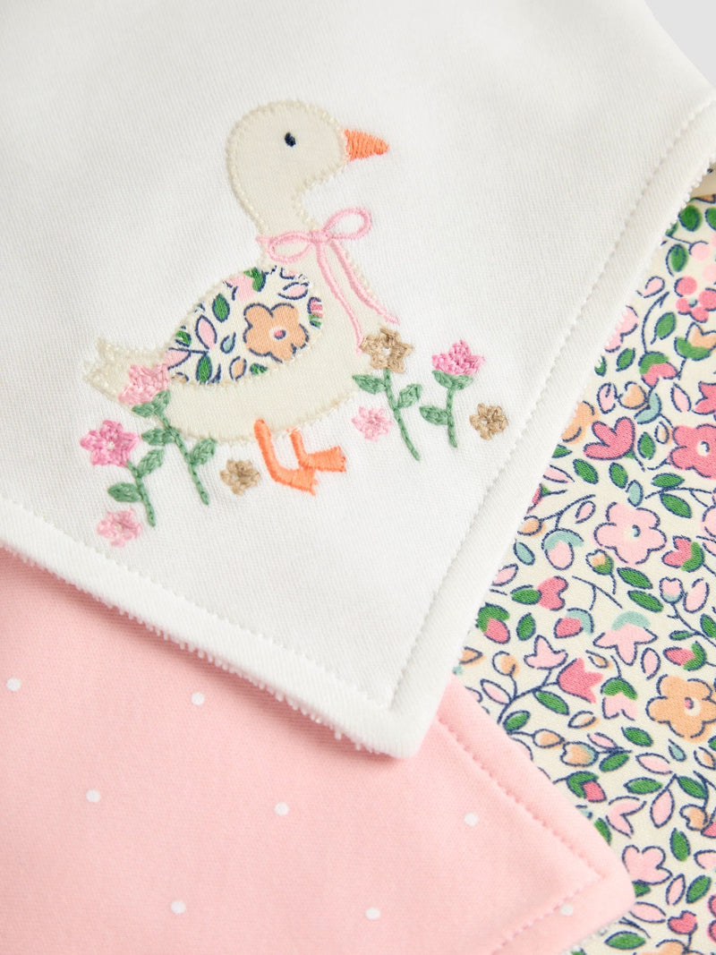 JoJo Maman Bébé pink dribble bib 3-pack, UK version