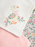 JoJo Maman Bébé pink dribble bib 3-pack, UK version