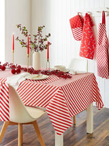 Next Catherine Lansfield Red Christmas Candy Cane 100% Cotton Table Cloth 137x178 cm- Buy online at McGrocer