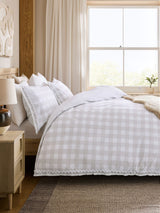 Next Natural Supersoft 100% Brushed Cotton Duvet Cover and Pillowcase Set with Tassel Trim- Buy online at McGrocer