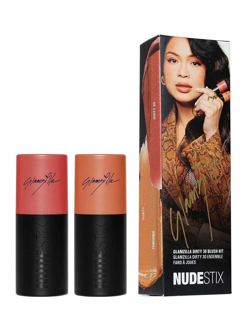 Nudestix Glamzilla Dirty 30 makeup kit with three blush shades (British brand)