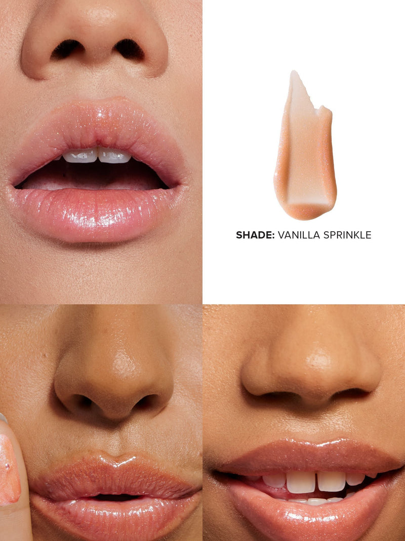 NUDESTIX Lip Butter Set with Vanilla Sprinkle, Rose Sparkle, and Mocha Magic tints, 3 x 10 mL, imported from the UK