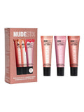 NUDESTIX Lip Butter Set with Vanilla Sprinkle, Rose Sparkle, and Mocha Magic tints, 3 x 10 mL, imported from the UK