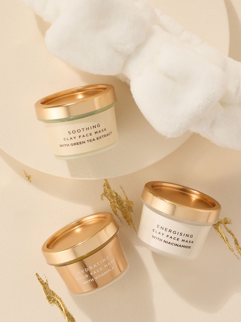 Vanilla Rush face masks and bow headband skincare gift set (British brand)