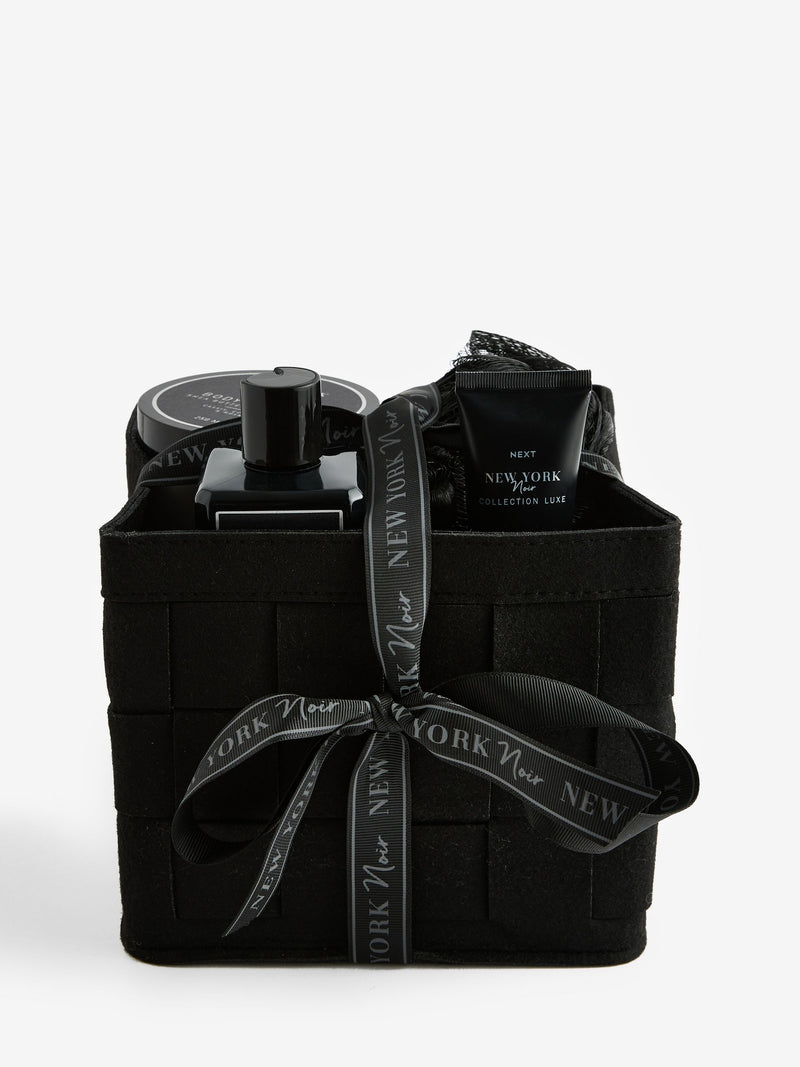 Collection Luxe New York Noir bath and body gift basket - British product