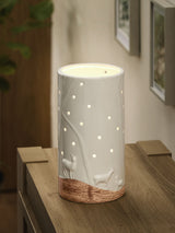 Next White Ceramic Woodland Scene Hurricane Candle Holder 22.5cm- Buy online at McGrocer