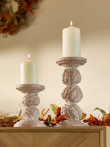 Next Natural Pumpkin Pillar Candle Holder- Buy online at McGrocer