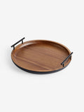 Brown Dark Bronx wood decorative tray - British product