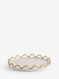 White Bronx wooden wiggle tray 30.5cm diameter (British brand)