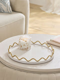 White Bronx wooden wiggle tray 30.5cm diameter (British brand)