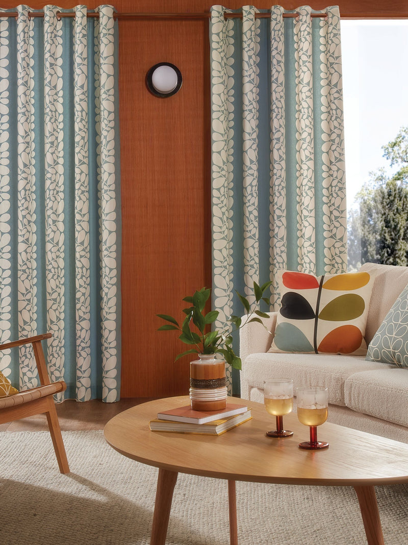 Orla Kiely Sycamore Stripe eyelet curtains 229x183cm, imported from the UK
