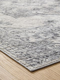 Sosandar Grey Leiria antique oriental textured rug, UK version